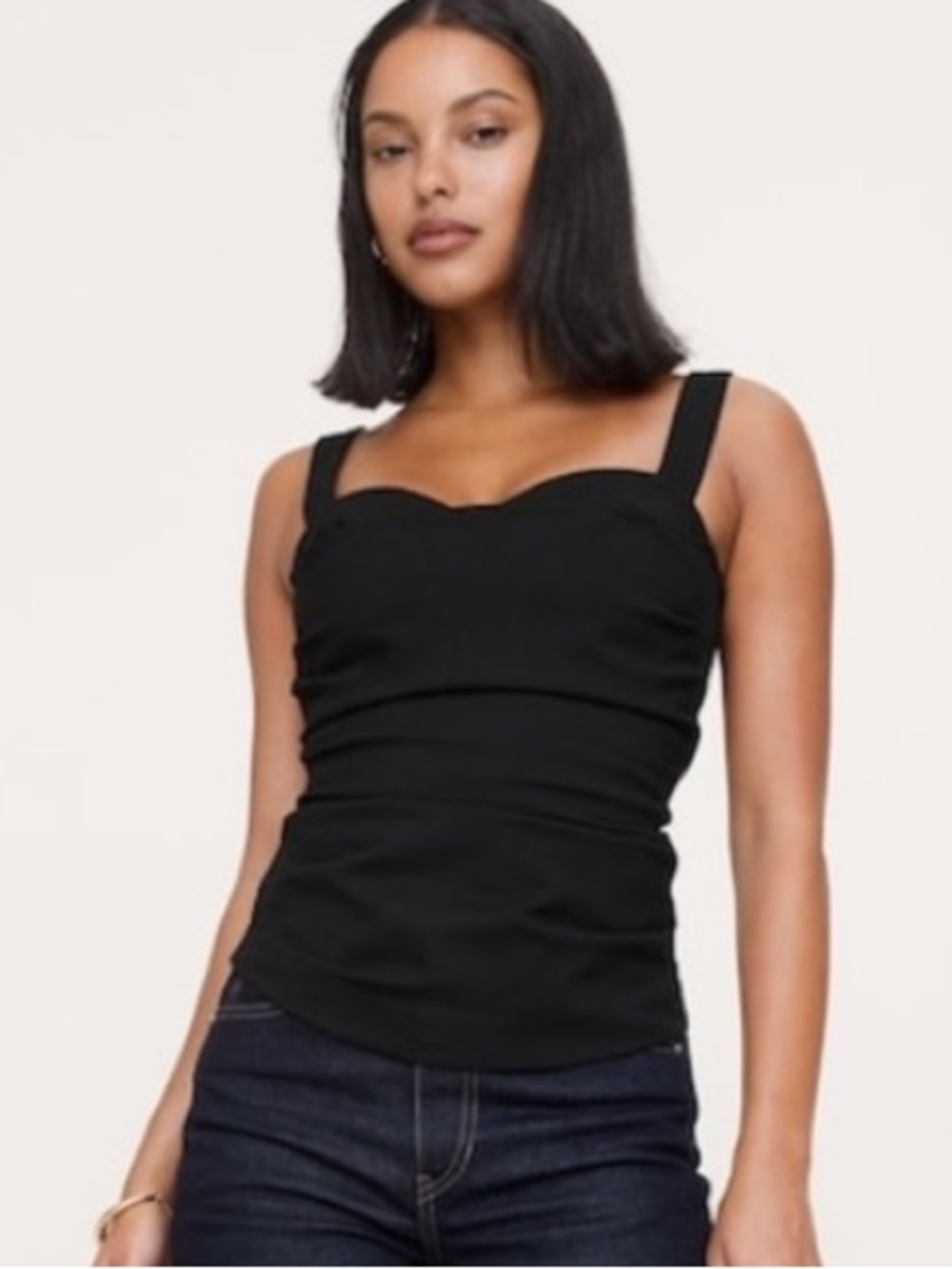 Banana Republic Black Everywhere Pointe Tank Sz Medium 
Chic - NWT